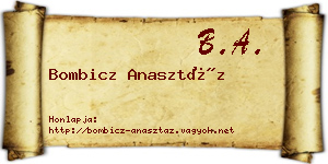 Bombicz Anasztáz névjegykártya